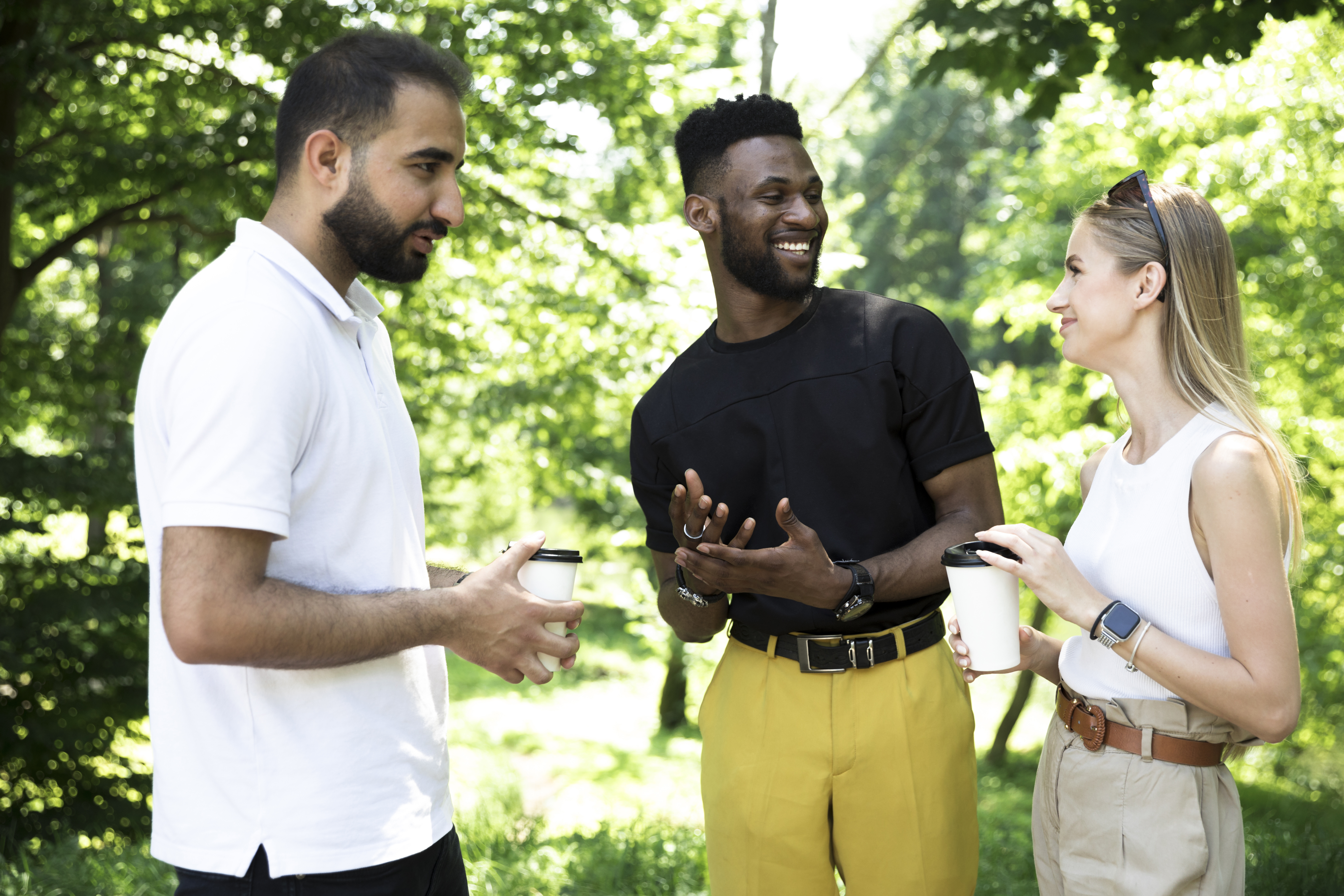 Diverse group enjoying an outdoor activity